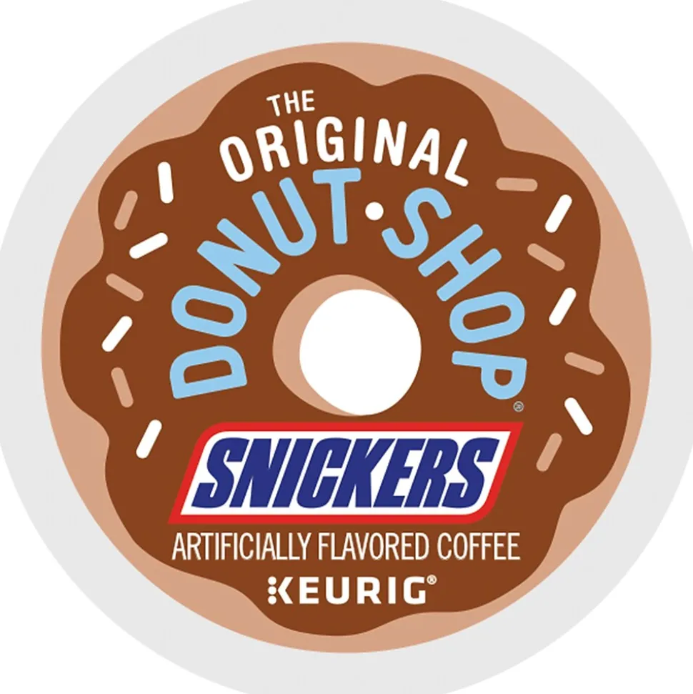 The Original Donut Shop Snickers Coffee Keurig® K-Cup® Pods, Light Roast, 96/Carton (5000367239CT)