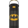 Thermos FUNtainer Batman Stainless Steel Vacuum Insulated Water Bottle, 12 oz., black (THRF4100BM6)