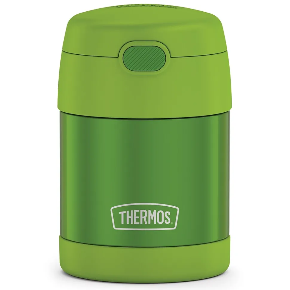 Thermos FUNtainer Stainless Steel Vacuum-Insulated Food Jar, 10-Oz., Lime (F3100LM6)