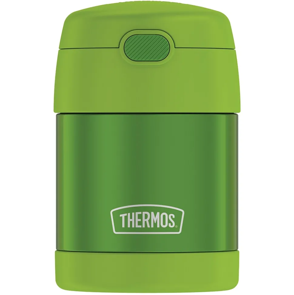 Thermos FUNtainer Stainless Steel Vacuum-Insulated Food Jar, 10-Oz., Lime (F3100LM6)