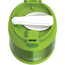 Thermos FUNtainer Stainless Steel Vacuum-Insulated Food Jar, 10-Oz., Lime (F3100LM6)