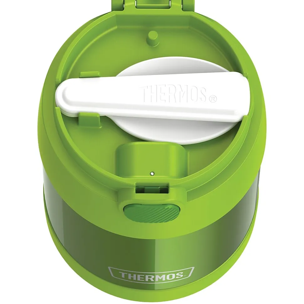 Thermos FUNtainer Stainless Steel Vacuum-Insulated Food Jar, 10-Oz., Lime (F3100LM6)