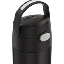 Thermos FUNtainer Stainless Steel Vacuum Insulated Water Bottle, 16 oz., Black (THRF41101DB6)