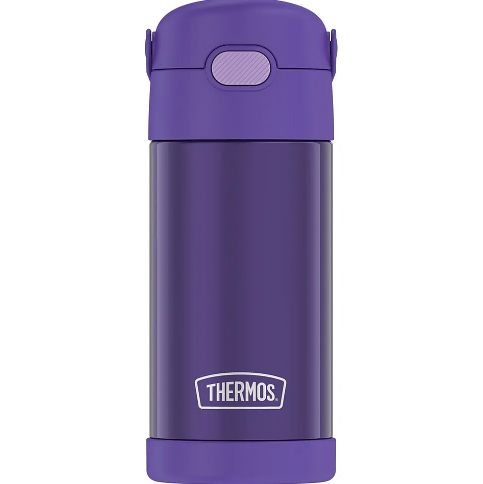 Thermos FUNtainer Stainless Steel Vacuum Insulated Water Bottle, 12 oz., Purple (THRF4100PU6)