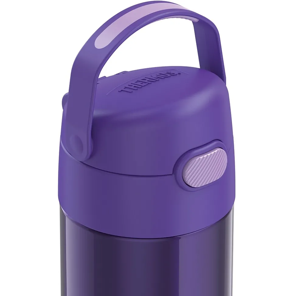 Thermos FUNtainer Stainless Steel Vacuum Insulated Water Bottle, 12 oz., Purple (THRF4100PU6)