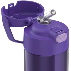 Thermos FUNtainer Stainless Steel Vacuum Insulated Water Bottle, 12 oz., Purple (THRF4100PU6)