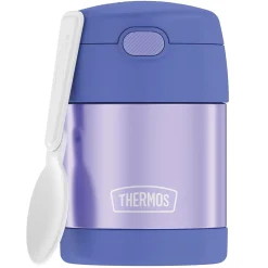 Thermos FUNtainer Stainless Steel Vacuum-Insulated Food Jar, 10-Oz., Purple (THRF3100PU6)