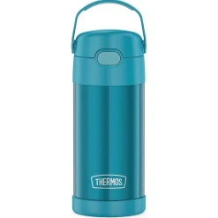 Thermos FUNtainer Stainless Steel Vacuum Insulated Water Bottle, 12 oz., Teal (THRF4100TL6)