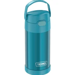 Thermos FUNtainer Stainless Steel Vacuum Insulated Water Bottle, 12 oz., Teal (THRF4100TL6)