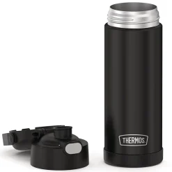 Thermos FUNtainer Stainless Steel Vacuum Insulated Water Bottle, 16 oz., Black Matte (THRF41101BK6)