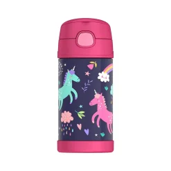 Thermos FUNtainer Stainless Steel Vacuum Insulated Water Bottle, 12 oz., Multicolor (F4103NLA6ST)