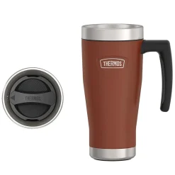 Thermos Icon Stainless Steel Vacuum Insulated Travel Mug, 16 oz., Saddle, (THRIS1002SD4)