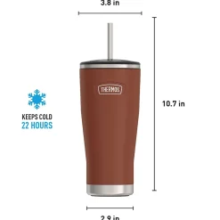 Thermos Icon Stainless Steel Vacuum Insulated, 24 oz., Saddle, (THRIS1112SD4)