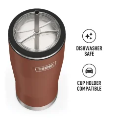 Thermos Icon Stainless Steel Vacuum Insulated, 24 oz., Saddle, (THRIS1112SD4)