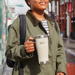 Thermos Icon Stainless Steel Vacuum Insulated Travel Mug, 16 oz., Sandstone, (THRIS1002SN4)