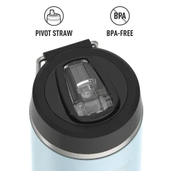 Thermos Icon Stainless Steel Vacuum Insulated Water Bottle with Straw Lid, 32 oz., Glacier (IS2332GC4)