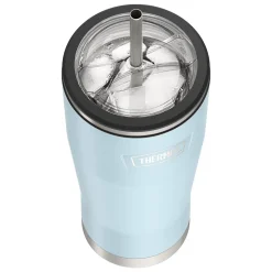 Thermos Icon Stainless Steel Vacuum Insulated Tumbler with Straw, 24 oz., Glacier (IS1112GC4)