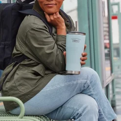 Thermos Icon Stainless Steel Vacuum Insulated Tumbler with Straw, 24 oz., Glacier (IS1112GC4)