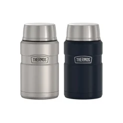 Thermos King Food Jar, Black/Silver, 24 Oz. (SK3020MSDB4)