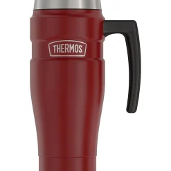 Thermos King Stainless Steel Vacuum Insulated Travel Mug, 16 oz., Rustic Red (THRSK1000MR4)