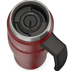 Thermos King Stainless Steel Vacuum Insulated Travel Mug, 16 oz., Rustic Red (THRSK1000MR4)
