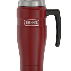 Thermos King Stainless Steel Vacuum Insulated Travel Mug, 16 oz., Rustic Red (THRSK1000MR4)
