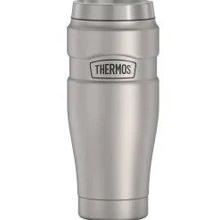 Thermos 16-Ounce Stainless King Vacuum-Insulated Stainless Steel Travel Tumbler, Matte Steel (SK1005MSTRI4)