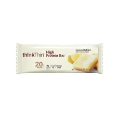 thinkThin Gluten Free Lemon Delight White Chocolate Protein Bar, 10 Bars/Box (209-02479)