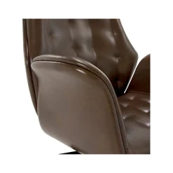 Thomasville Furniture Brooks Ergonomic Bonded Leather Swivel Executive Chair, Brown (51493-BRN)