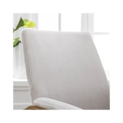 Thomasville Furniture Jolie Ergonomic Fabric Swivel Desk Chair, Light Gray (60068-LGRY)