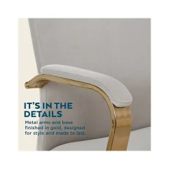 Thomasville Furniture Jolie Ergonomic Fabric Swivel Desk Chair, Light Gray (60068-LGRY)