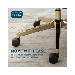 Thomasville Furniture Jolie Ergonomic Fabric Swivel Desk Chair, Light Gray (60068-LGRY)