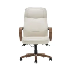 Thomasville Furniture Lockhart Ergonomic Bonded Leather Swivel Executive Chair, Cream (51494-CRM)