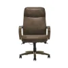 Thomasville Furniture Lockhart Ergonomic Bonded Leather Swivel Executive Chair, Brown (51494-BRN)