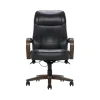 Thomasville Furniture Lockhart Ergonomic Bonded Leather Swivel Executive Chair, Black (51494-BLK)