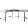 Thomasville Furniture Marana 60" L-Shaped Computer Desk, Arctic White/Desert Ash (SPLS-MA60LD-TV)