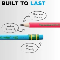 Ticonderoga My First Tri-Write Wood-Cased Pencils, Neon Assorted, 12/Pack, 2 Packs/Bundle (DIX13012-2)