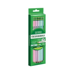 Ticonderoga Pre-Sharpened Wooden Pastel Pencils, 2.2mm, #2 Soft Lead, 18/Pack (X13718)