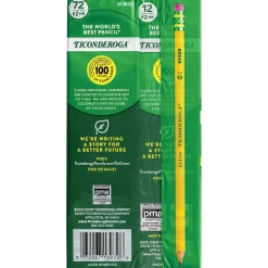 Ticonderoga Pre-Sharpened Wooden Pencil, 2.2mm, #2 Soft Lead, 72/Pack (X13972)