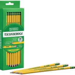 Ticonderoga Pre-Sharpened Wooden Pencil, 2.2mm, #2 Soft Lead, 30/Pack (X13830X)
