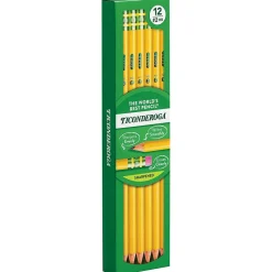 Ticonderoga Pre-Sharpened Wooden Pencil, 2.2mm, #2 Soft Lead, Dozen (X13806X)