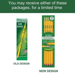 Ticonderoga Pre-Sharpened Wooden Pencil, 2.2mm, #2 Soft Lead, Dozen (X13806X)