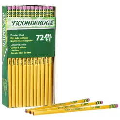 Ticonderoga The World's Best Pencil Wooden Pencil, 2.2mm, #2 Soft Lead, 72/Pack (33904)