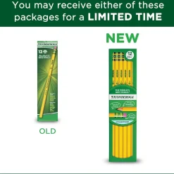 Ticonderoga The World's Best Pencil Wooden Pencil, 2.2mm, #3 Hard Lead, Dozen (X13883X)