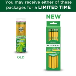 Ticonderoga The World's Best Pencil Wooden Pencil, 2.2mm, #2 Soft Lead, 2 Dozen (X13924X)