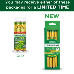 Ticonderoga The World's Best Pencil Pre-Sharpened Wooden Pencil, 2.2mm, #2 Soft Lead, 18/Pack (X13818X)
