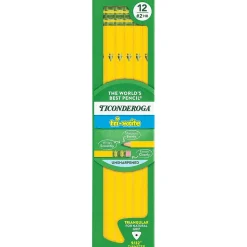 Ticonderoga Tri-Write Wooden Pencil, 2.2mm, #2 Soft Lead, Dozen (X13856X)