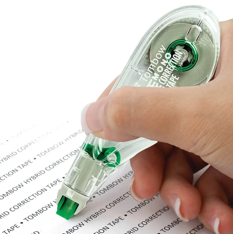 Tombow MONO Hybrid Style Correction Tape, White, 10/Pack (68721)