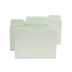 Top Tab Pressboard File Folders, Letter Size, Light Green