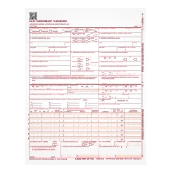 TOPS CMS-1500 Health Insurance Claims, 500/Pack (TOP 50126RV)